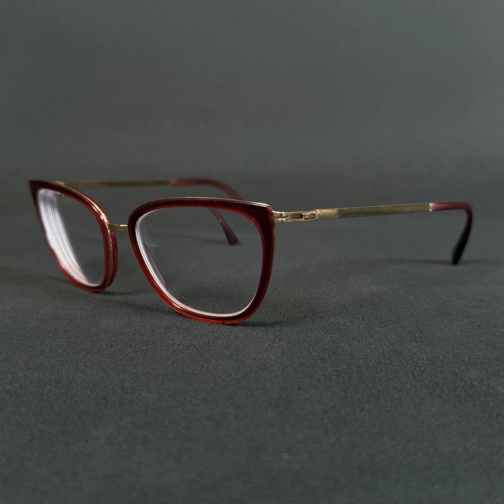 Mykita Lite Aili 47-17 Col 855 sz140 Gold Burgundy Eyeglasses Frame Only Germany